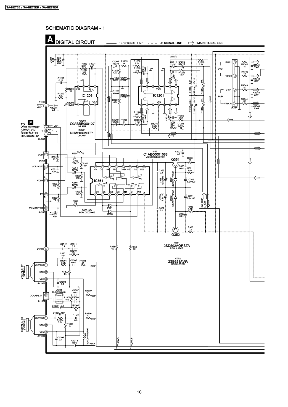 Panasonic SAHE-75-E Schematic