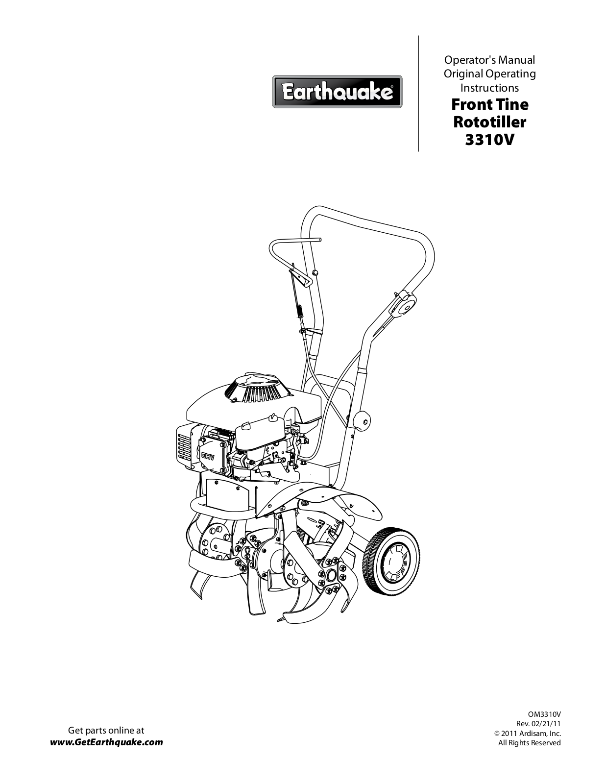 EarthQuake 3310V User Manual