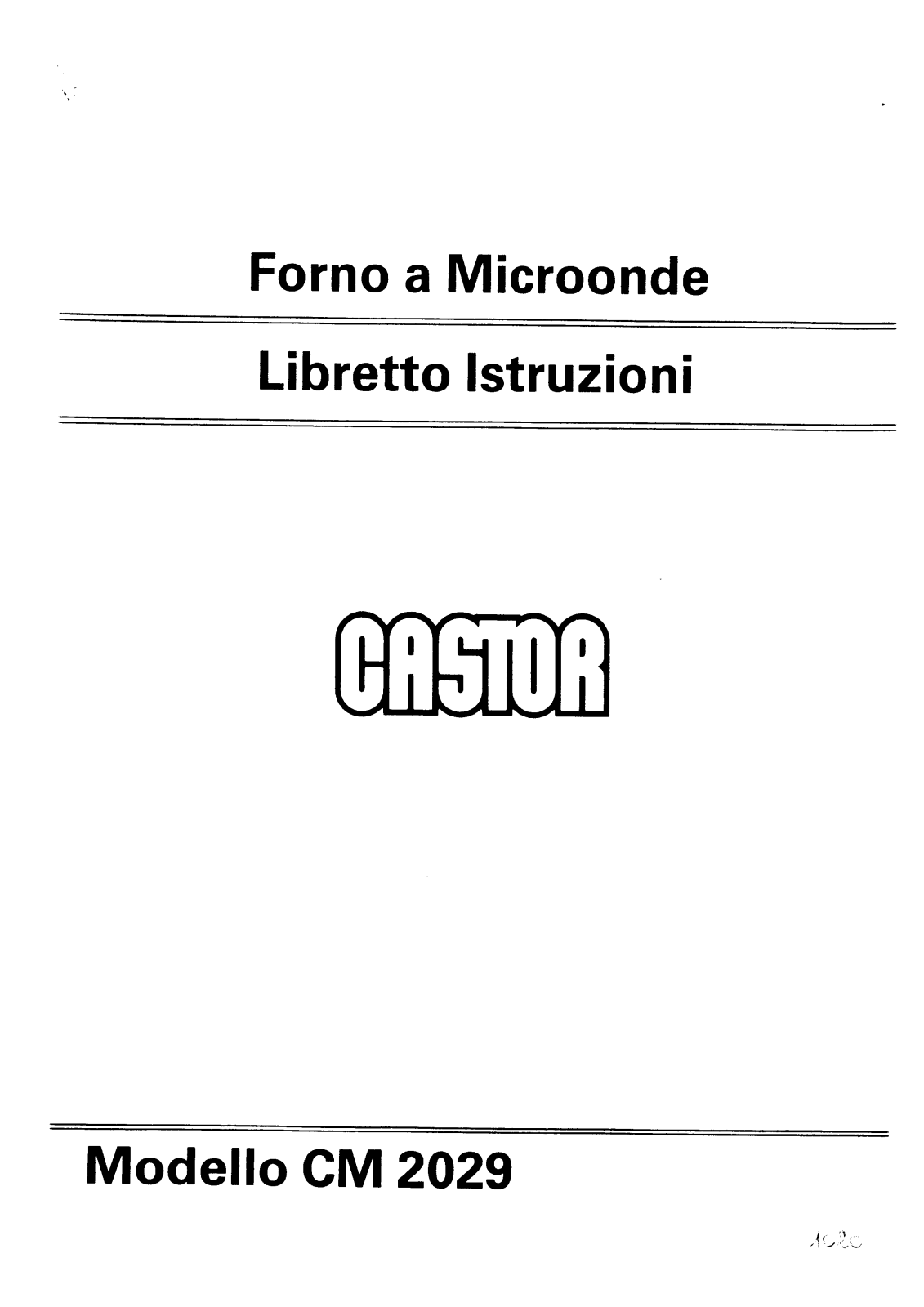 Castor CM2029 Instructions Manual