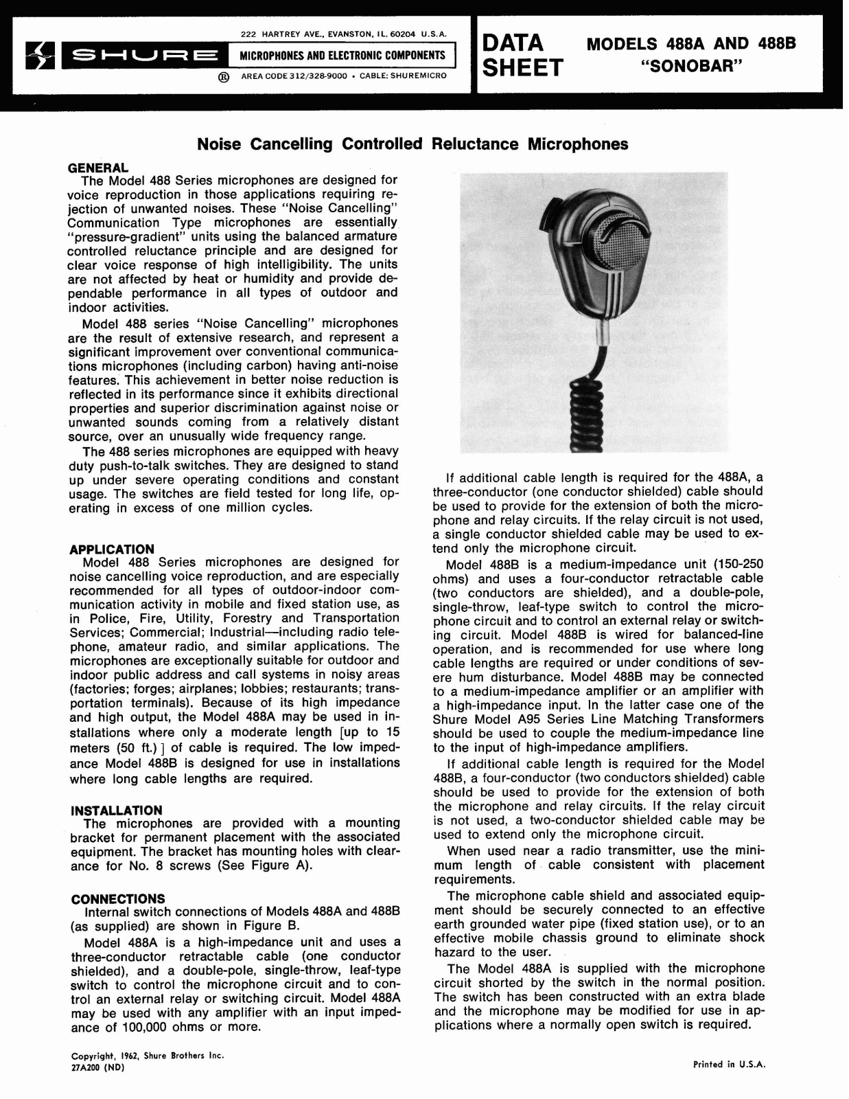 Shure 488A, 488B User Guide - ManualMachine.com