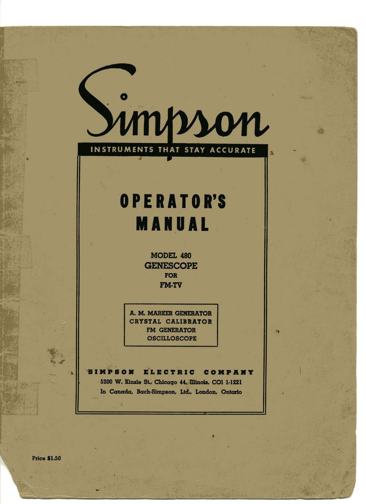 Simpson 480 Service manual