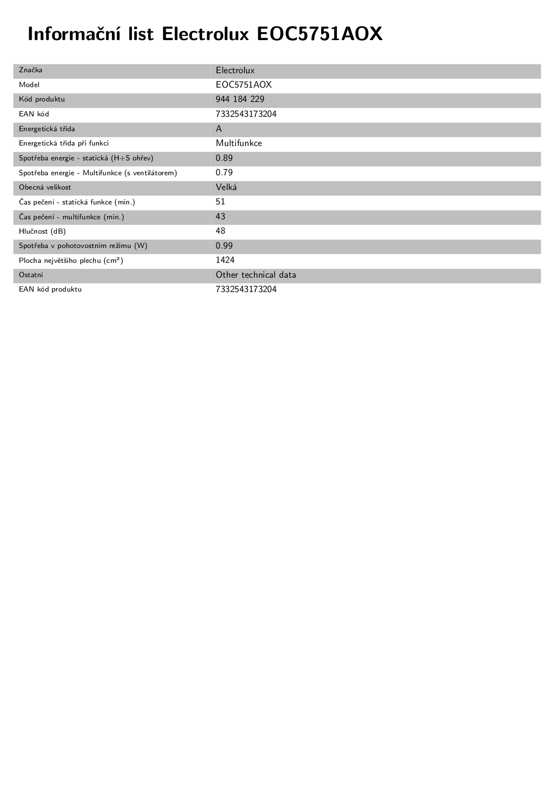 Electrolux EOC5751AOX User Manual