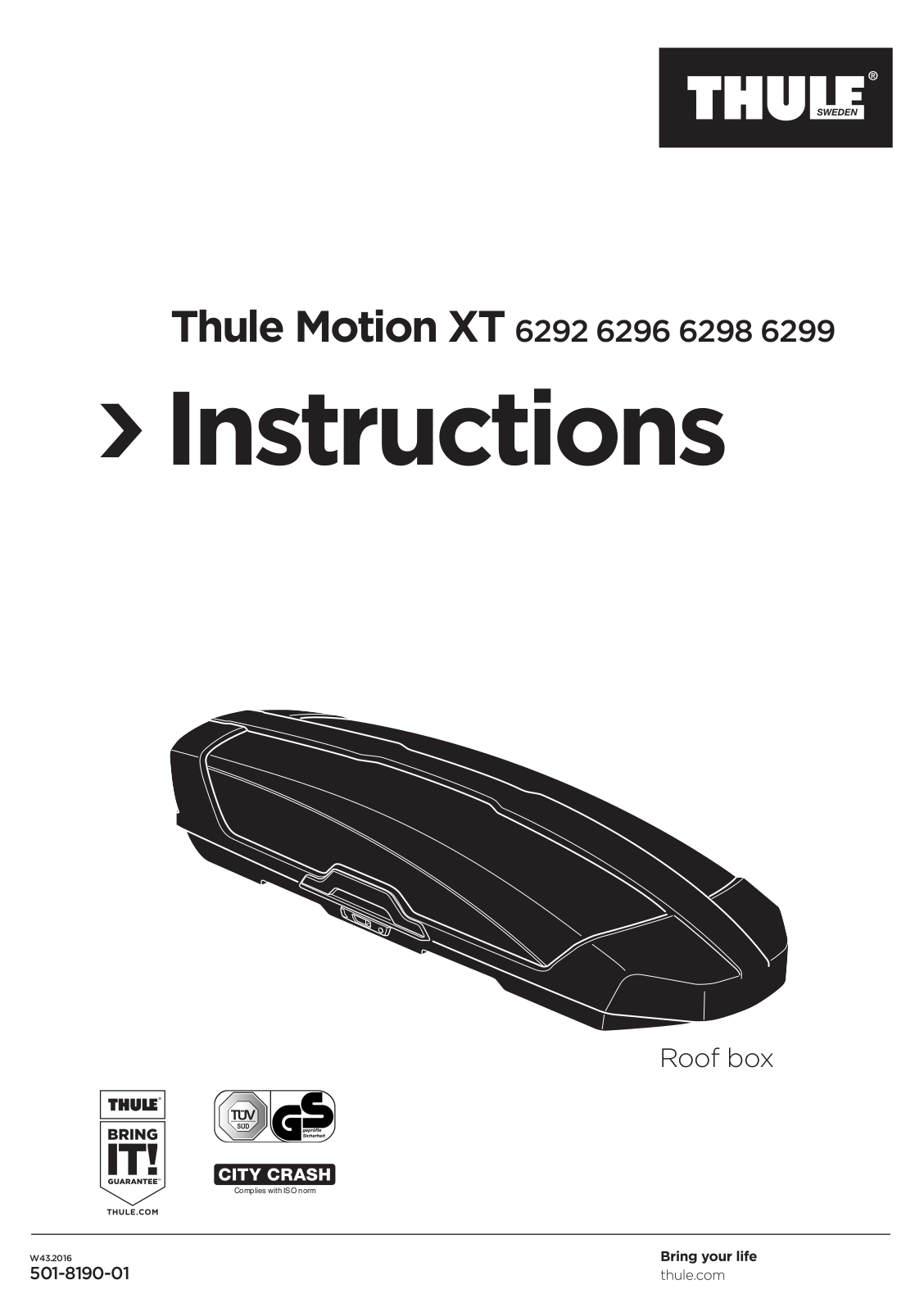 Thule Motion XT User Guide