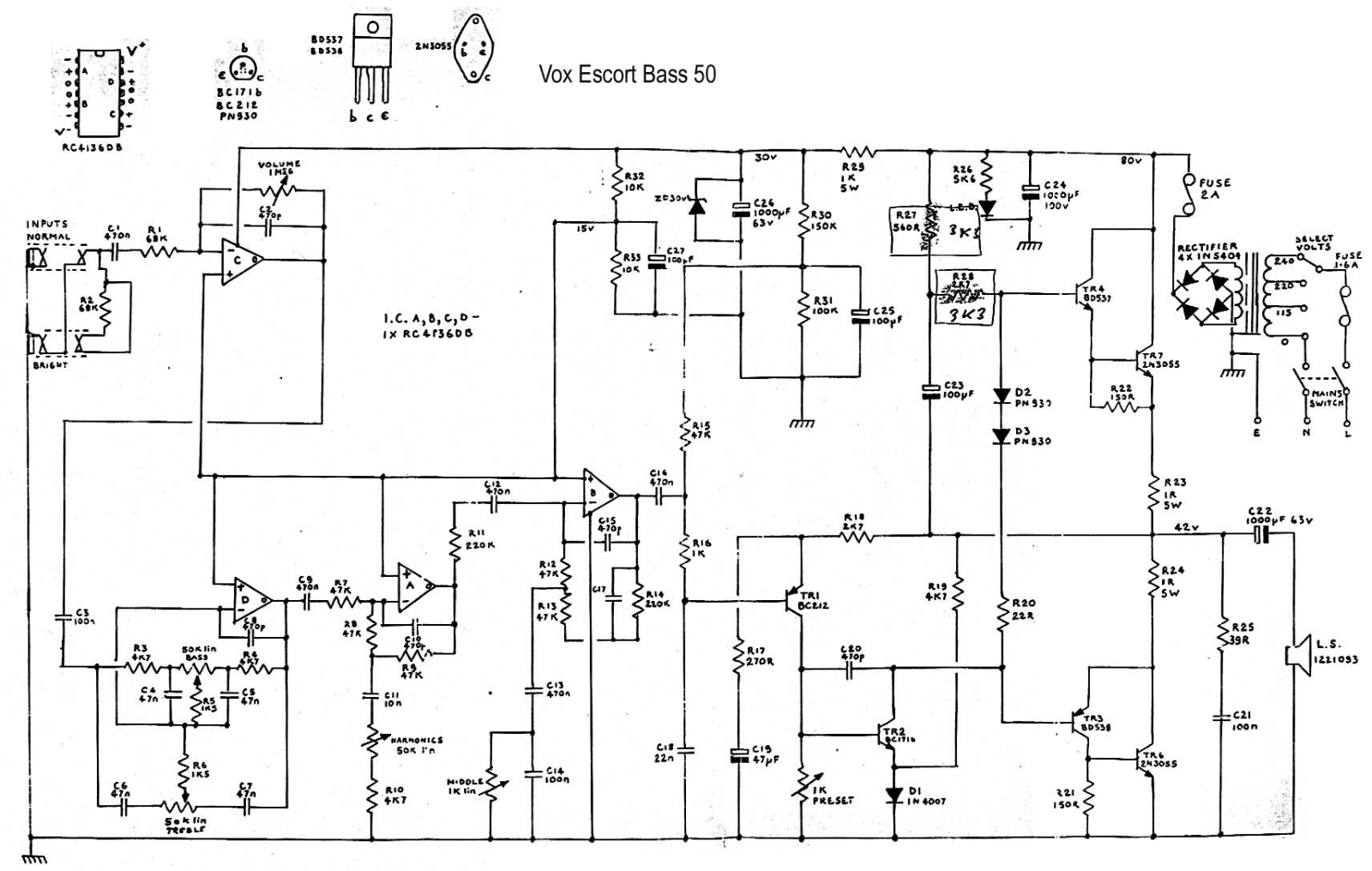 Vox esctb50 schematic