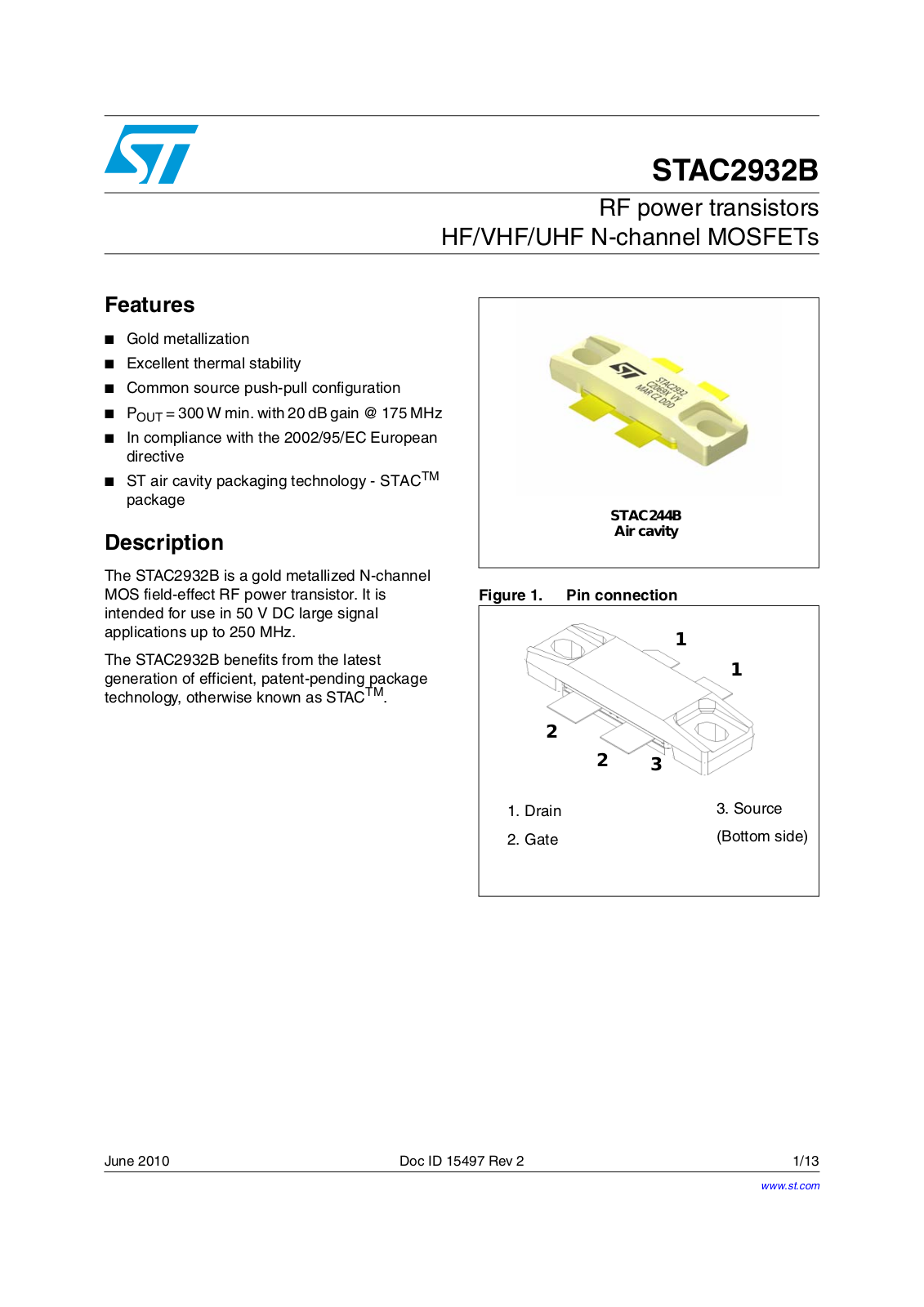 Datasheet stac2932b Datasheet - ManualMachine.com