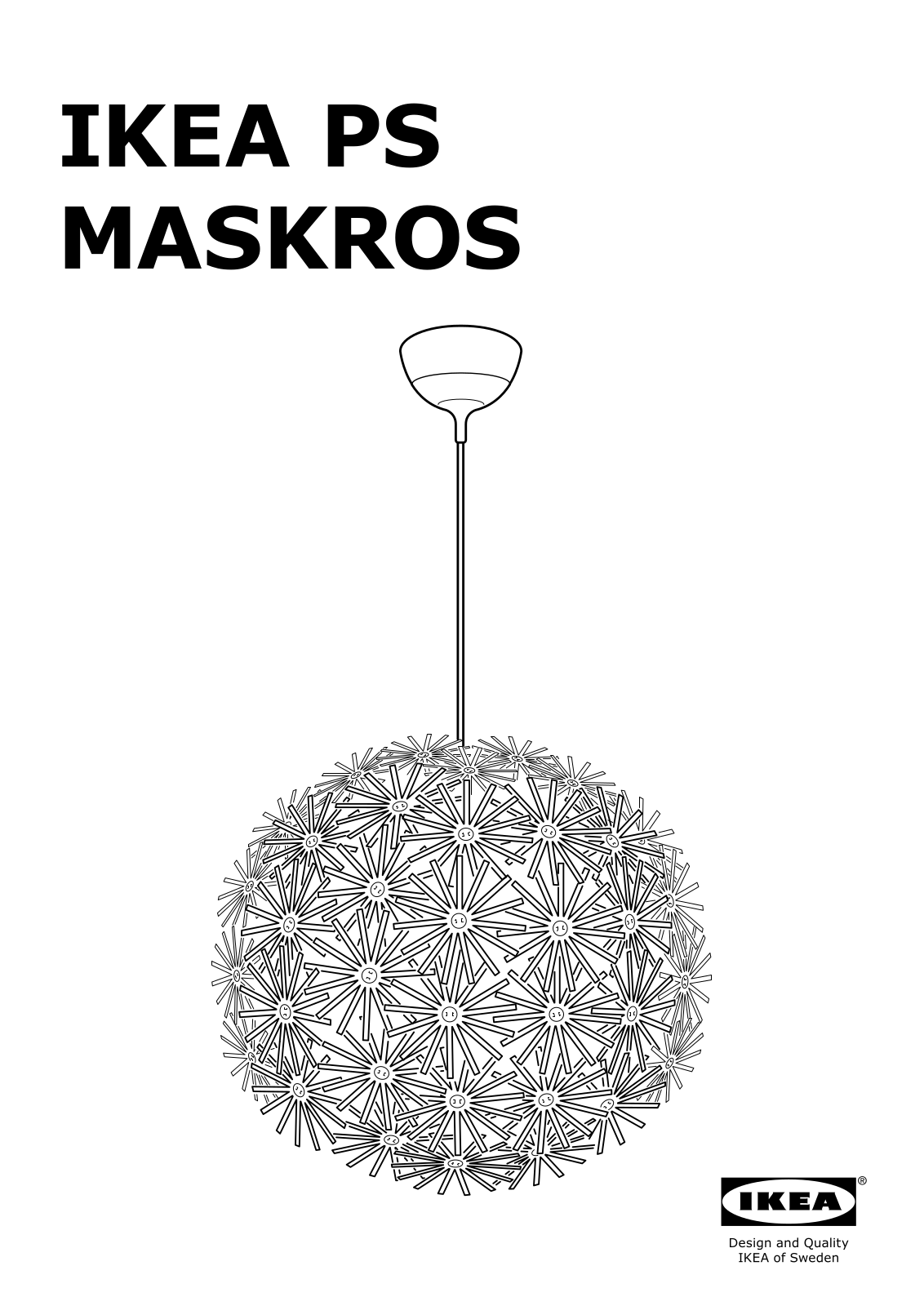 IKEA PS MASKROS User Manual