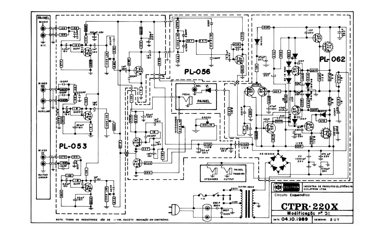 CICLOTRON CTPR 220 X Service Manual