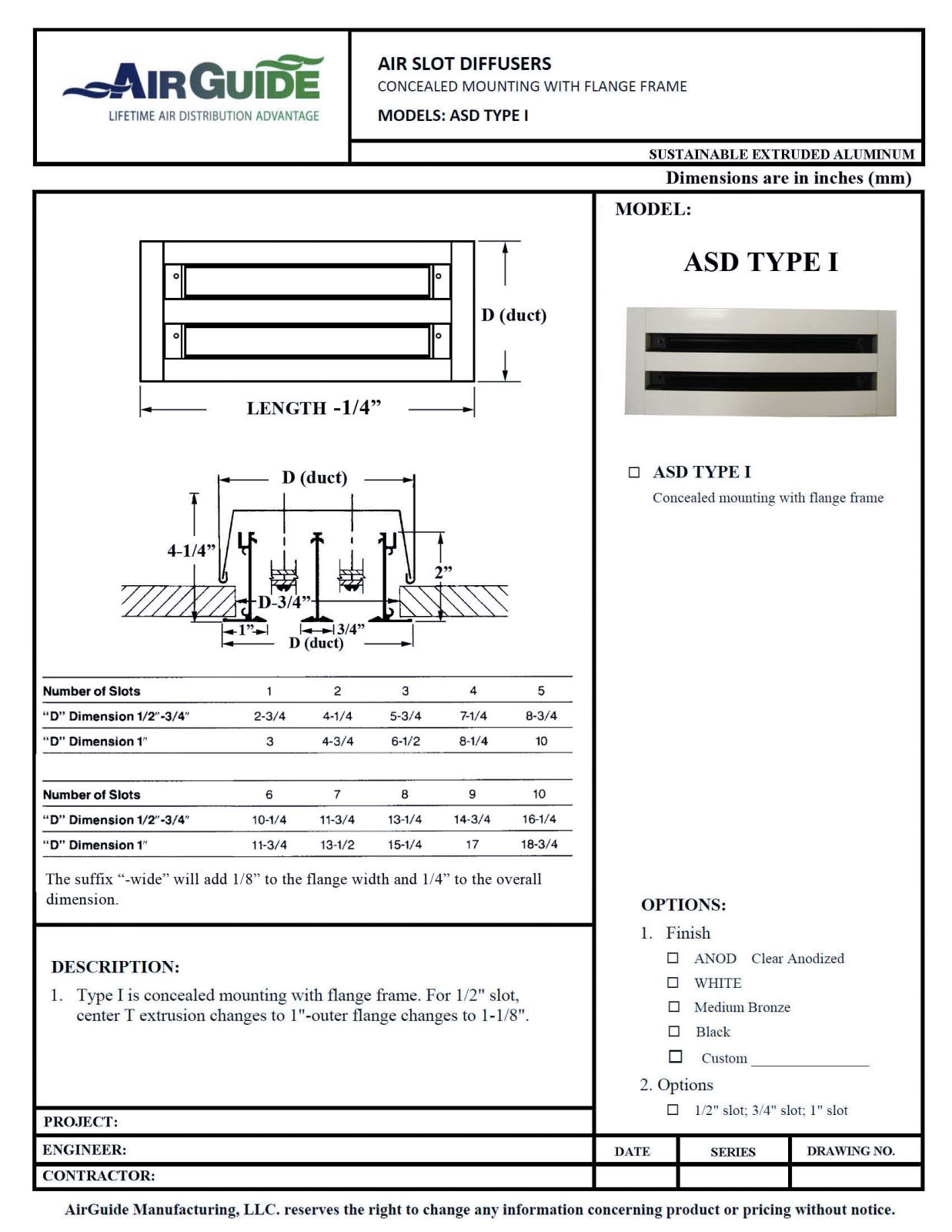 Airguide ASD TYPE I User Manual - ManualMachine.com