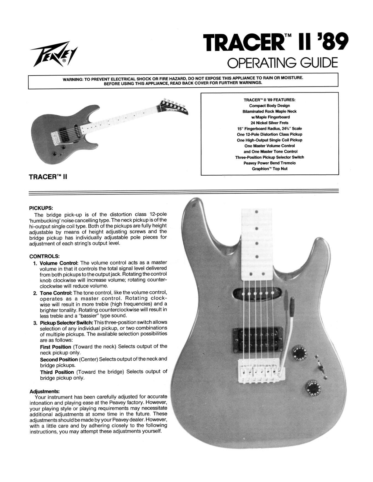 Peavey Tracer II 89 User Manual