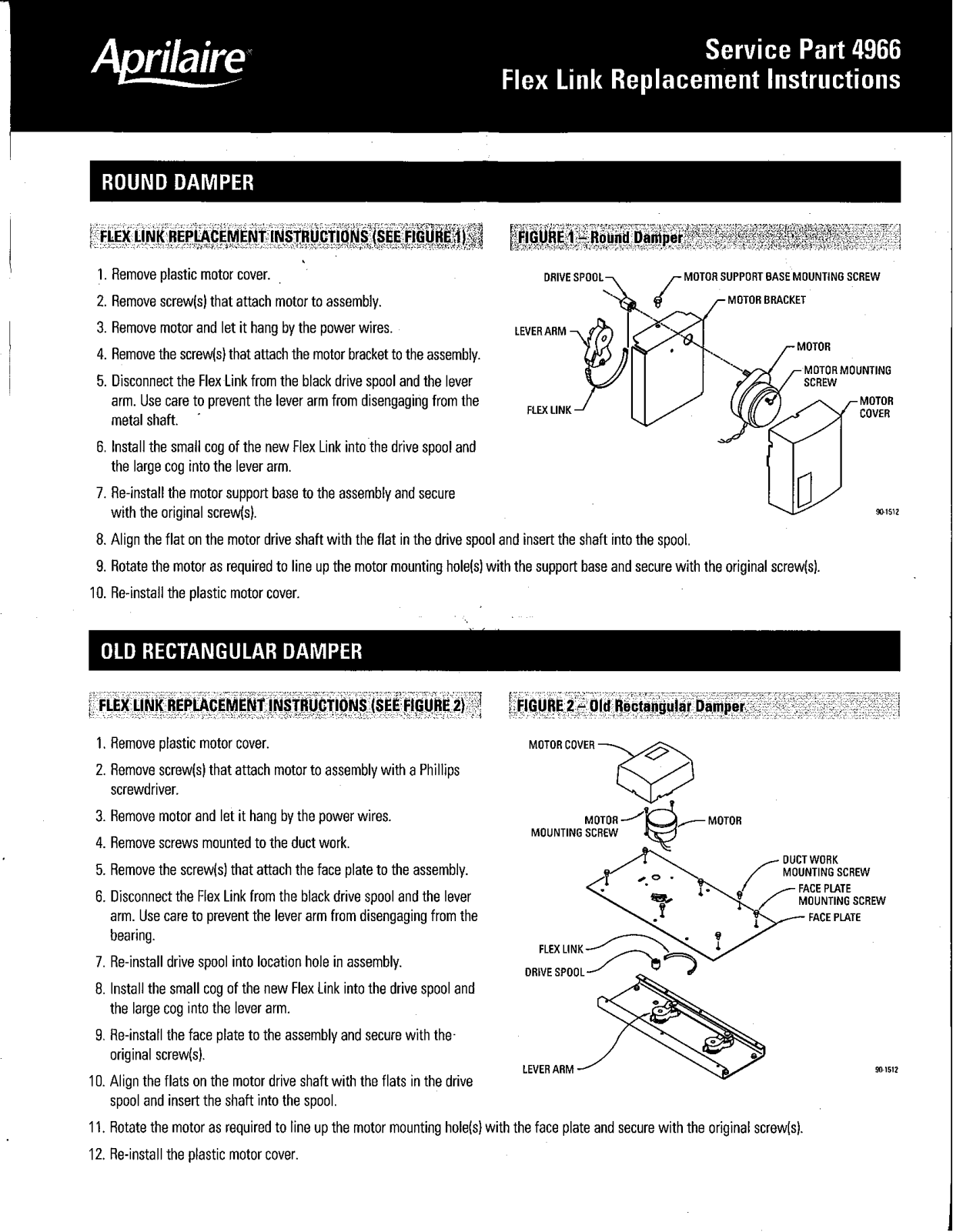 Aprilaire 4966 Installation Manual