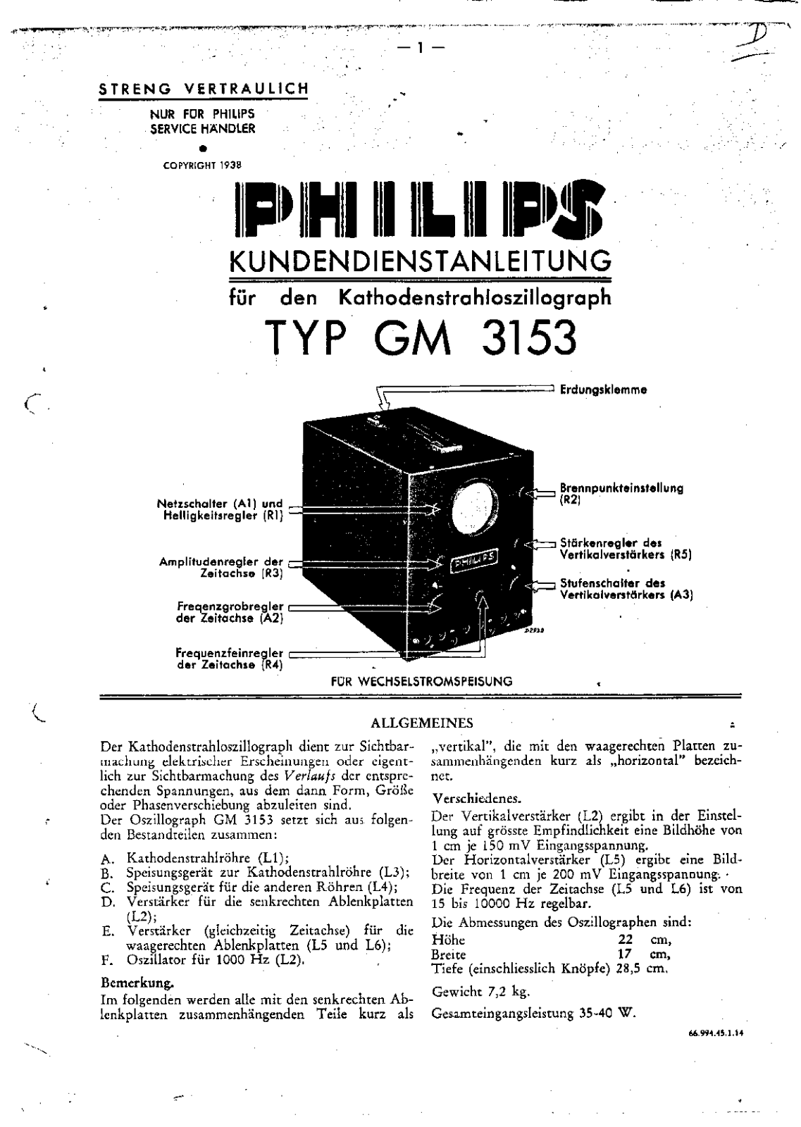 Philips gm3153 schematic