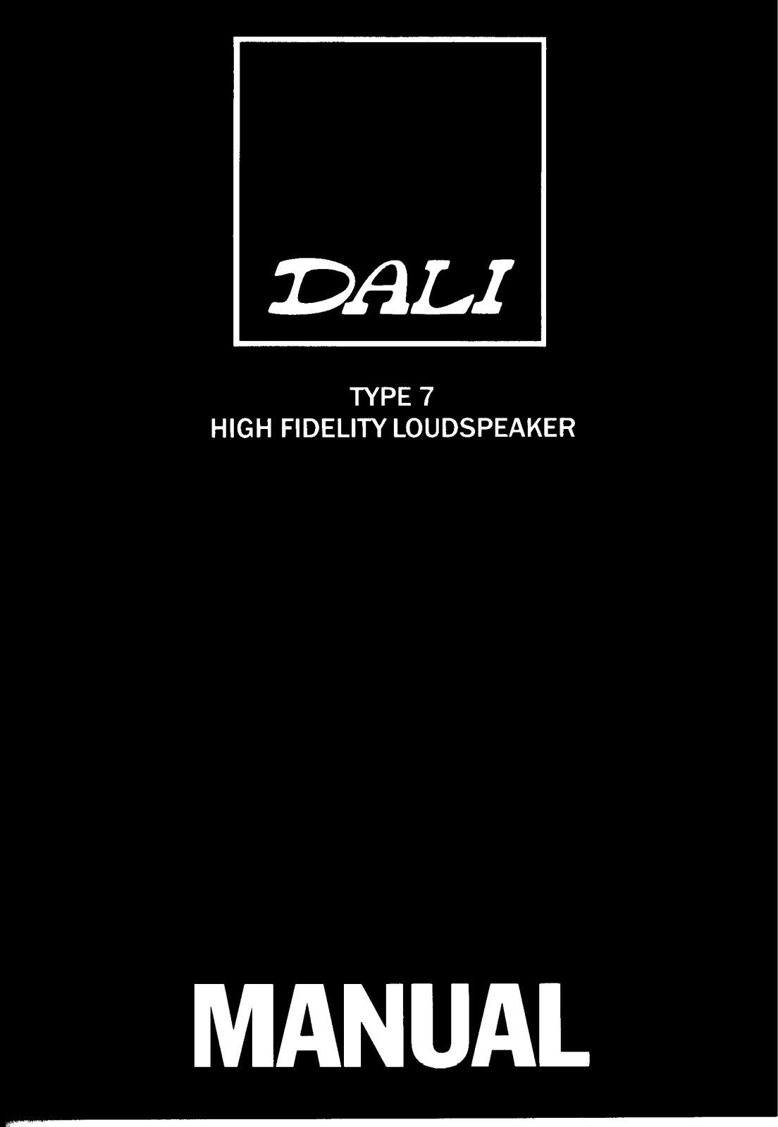 Dali 7 Owners manual