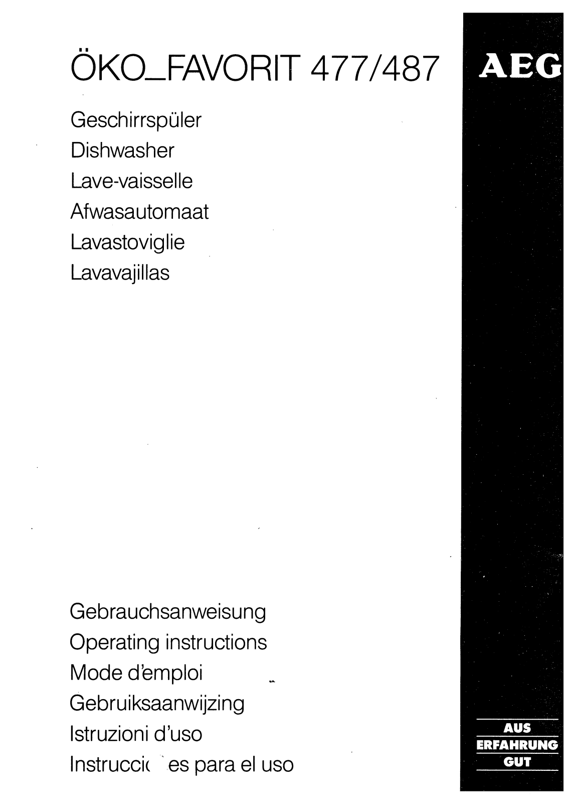 Aeg 477, 487 User Manual