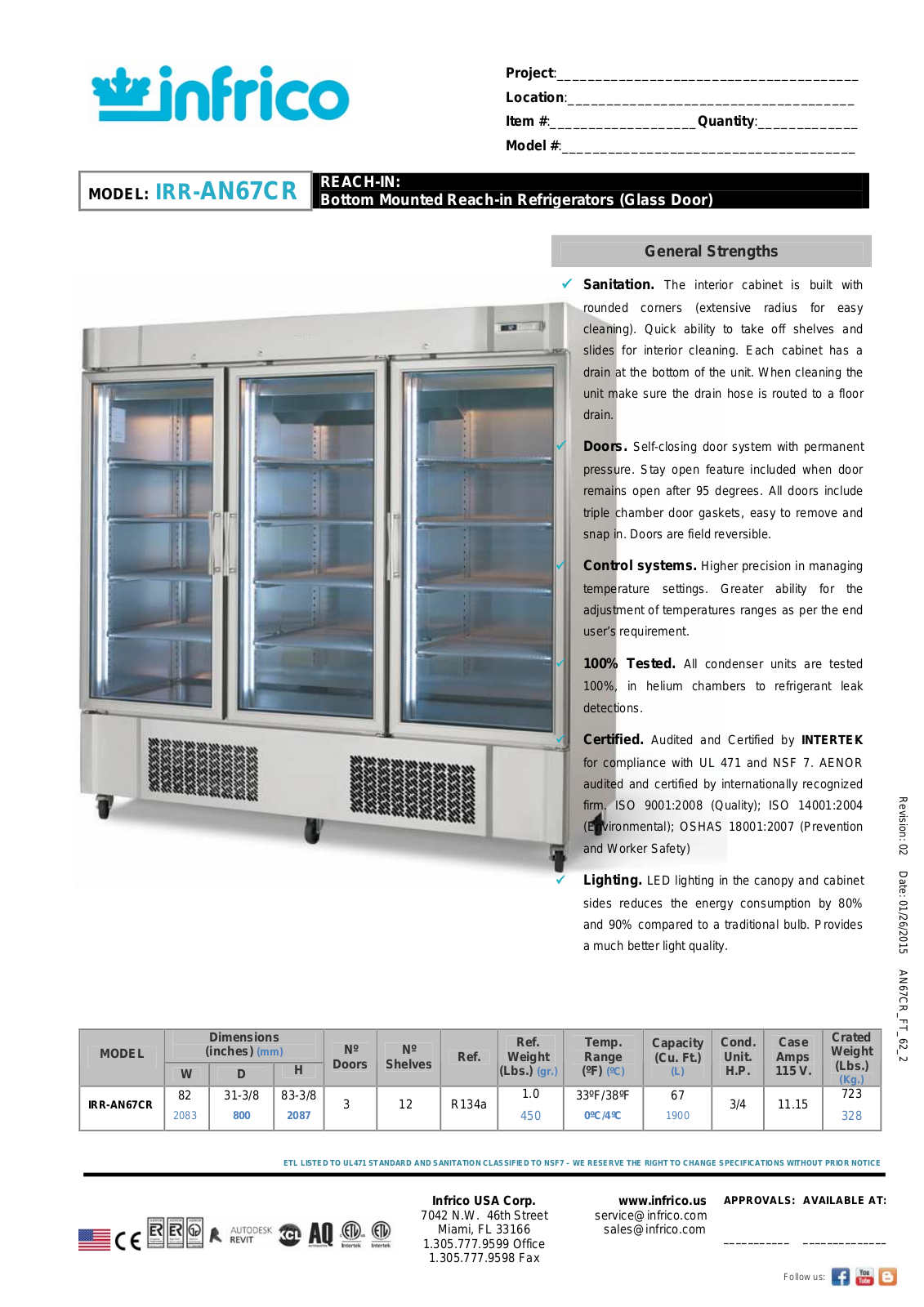 Infrico IRR-AN67CR User Manual