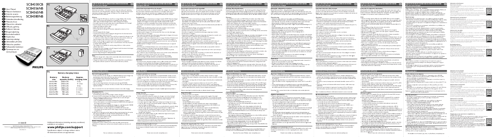 Philips SCB4330CB, SCB4356NB, SCB4365NB, SCB4380NB User Manual