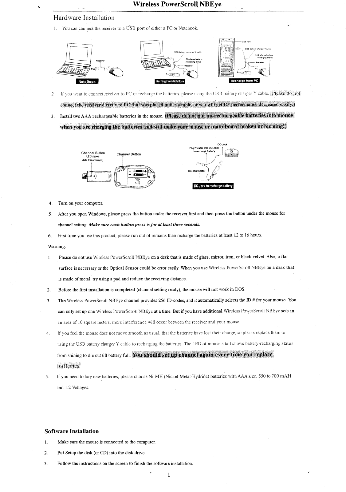 KYE SYSTEMS GMZHI Users manual