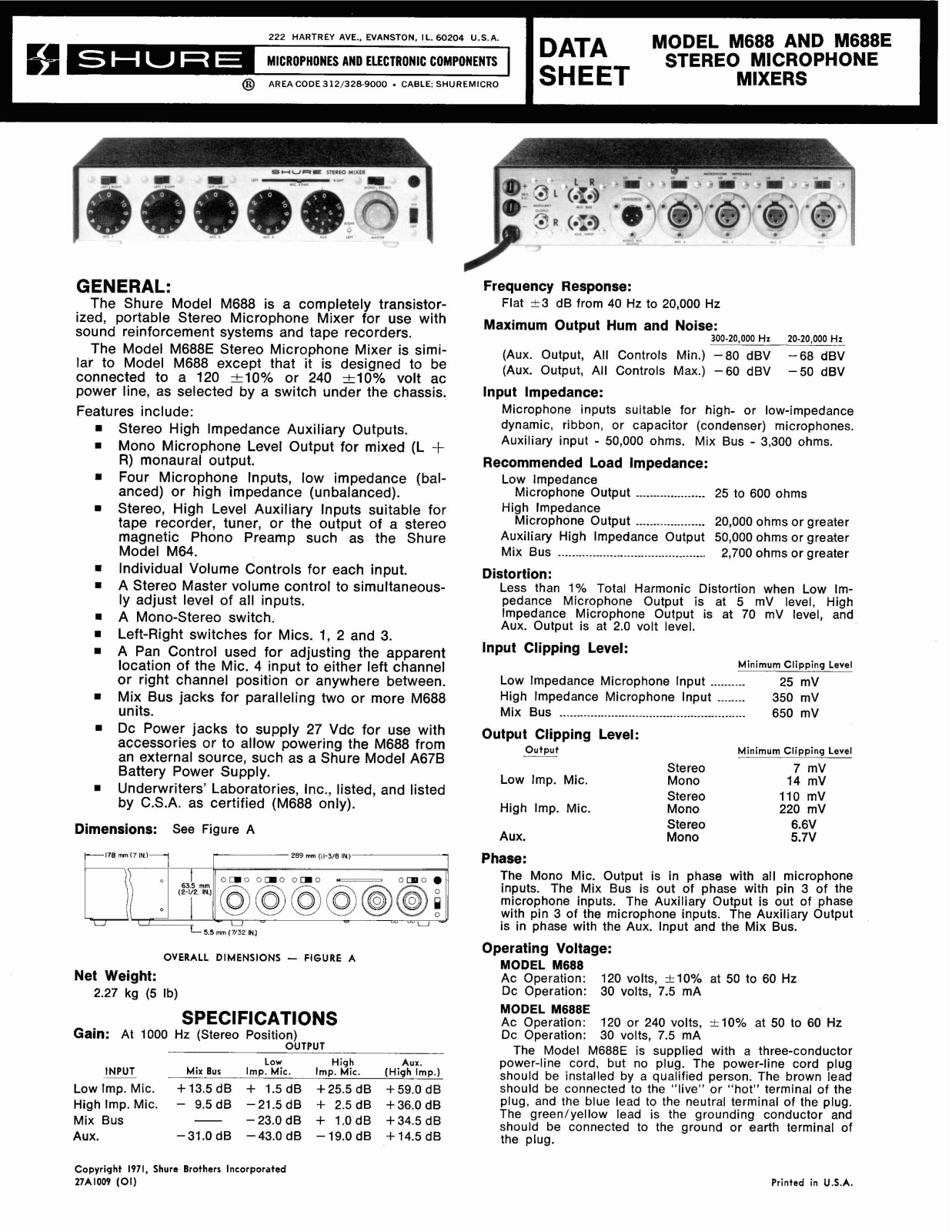Shure M688 Schematic - ManualMachine.com