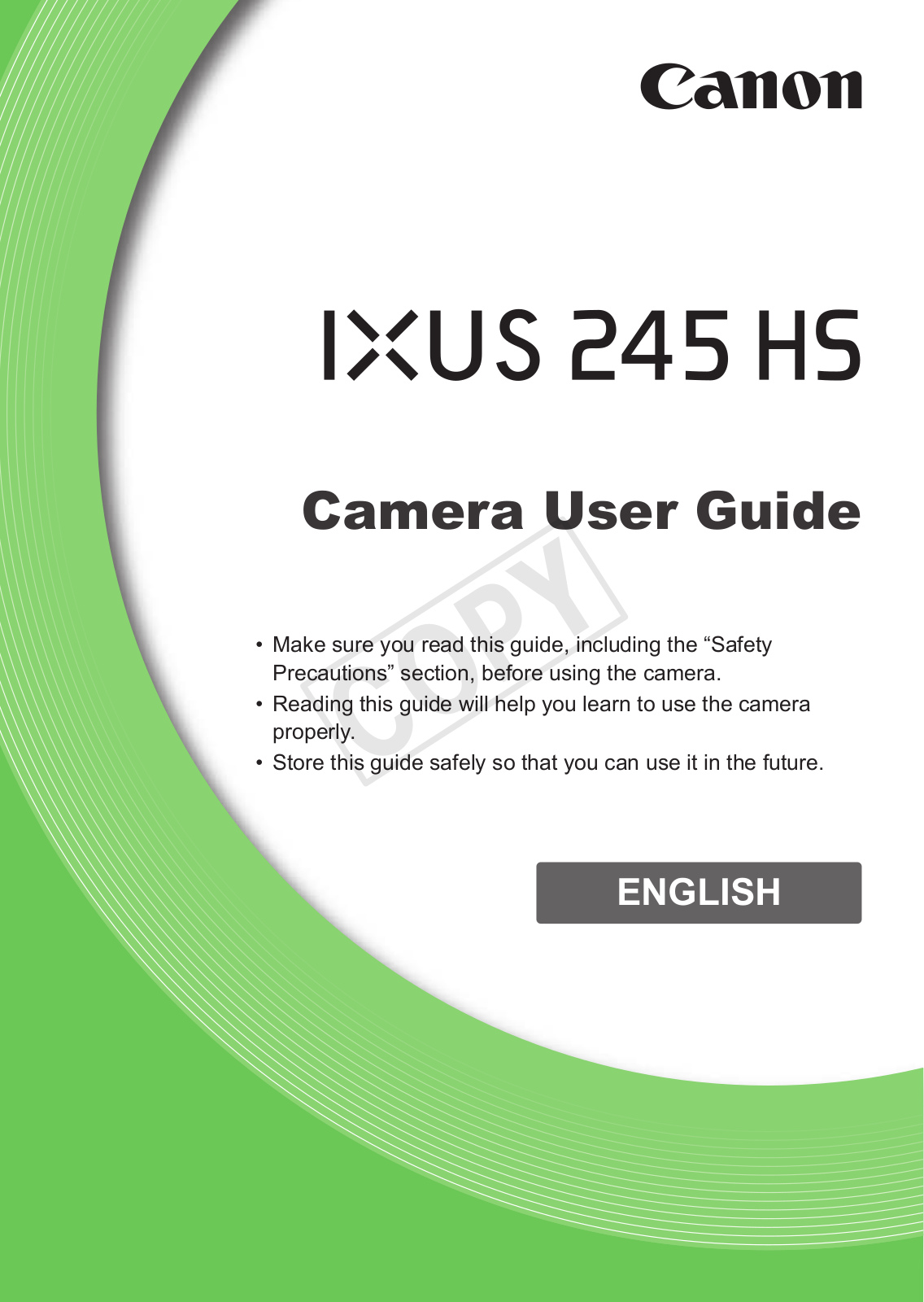 Canon IXUS 245 HS User Manual