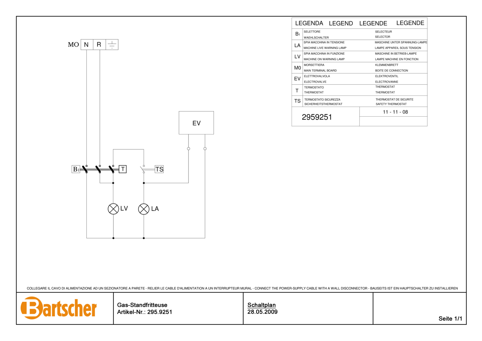 Bartscher 2959251 Schematics