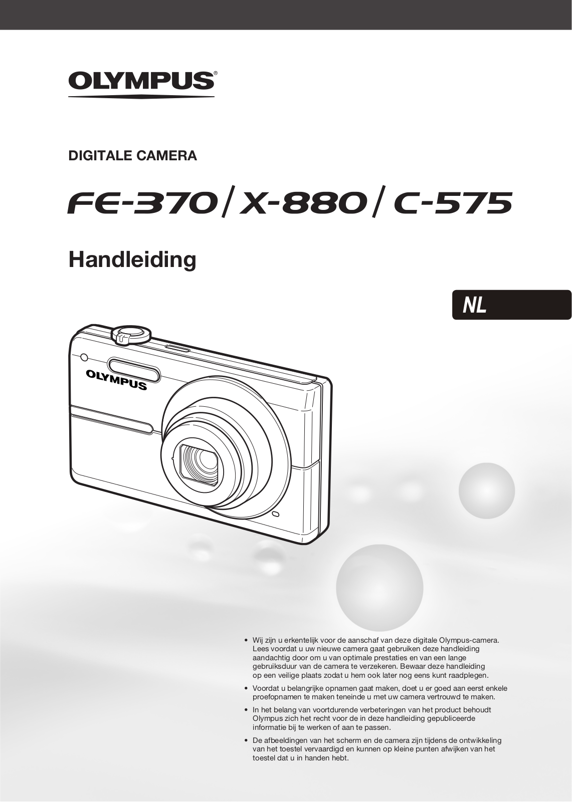 Olympus fe-570, x-880, c-575 User Manual