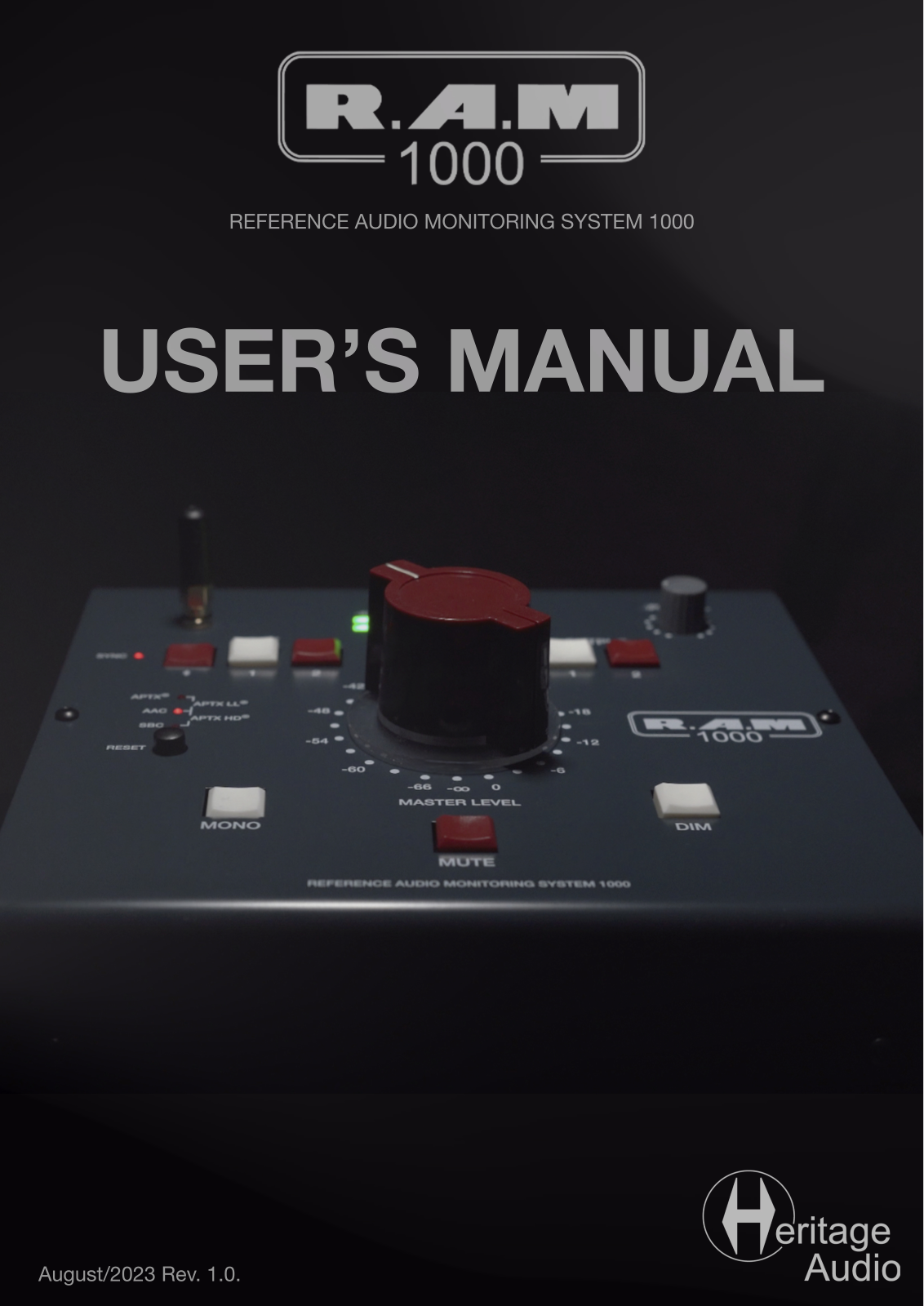 Heritage Audio R.A.M 1000 User guide - ManualMachine.com