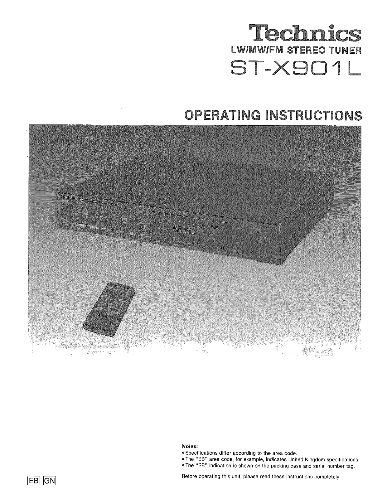 Panasonic STX901L User Manual