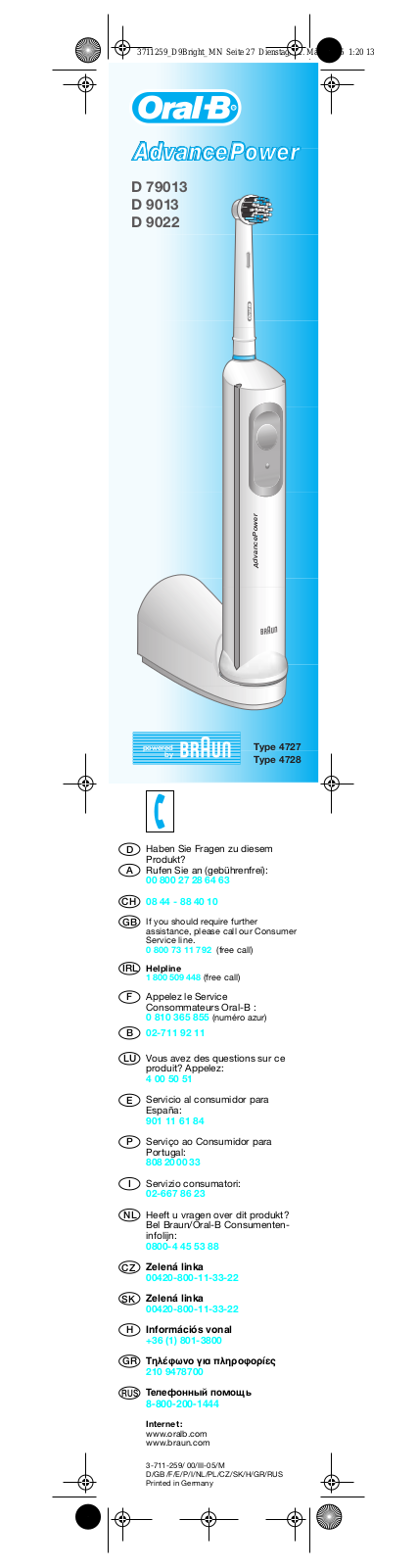 Braun D9022 User Manual