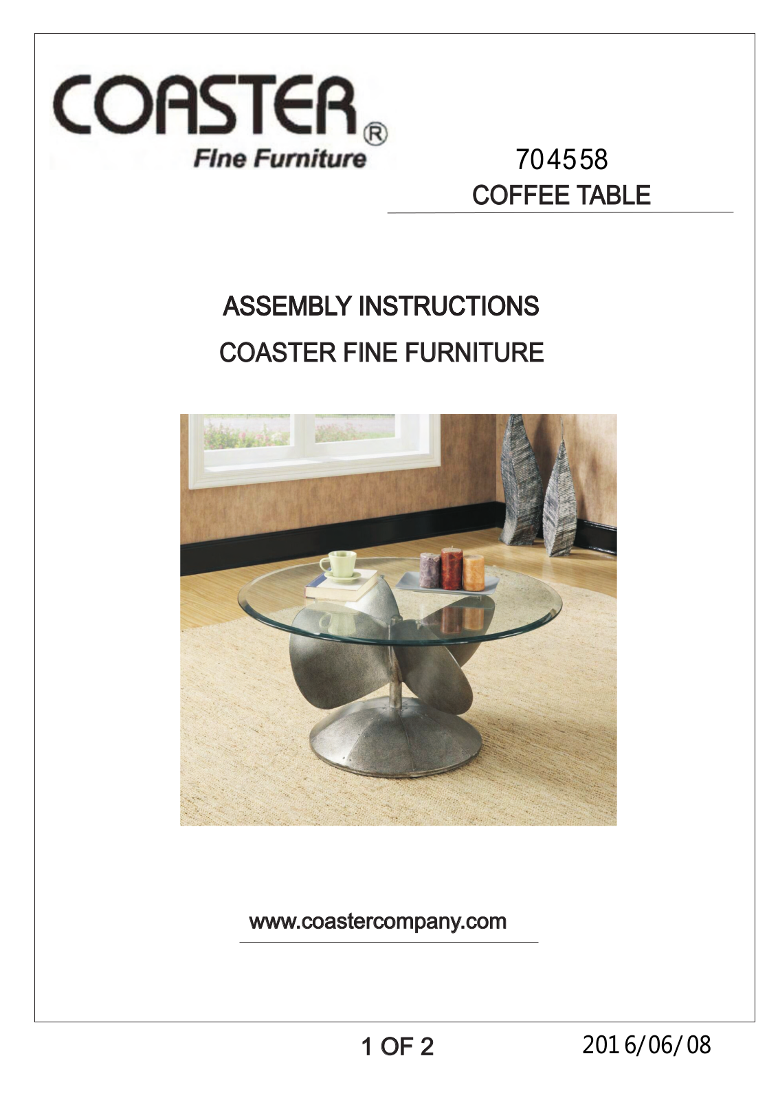Coaster 704558 Assembly Guide - ManualMachine.com