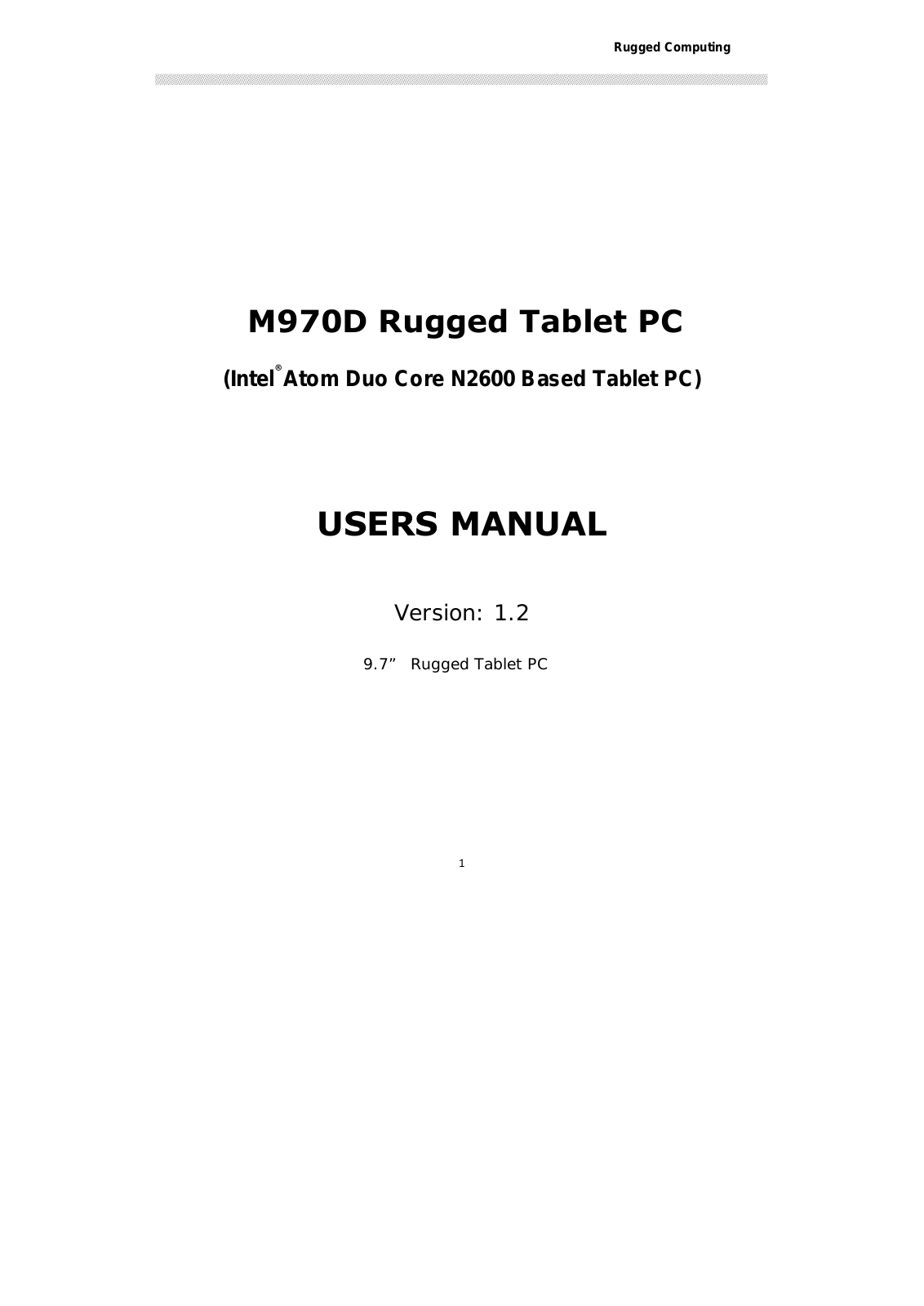 Winmate 9700WBW Users Manual