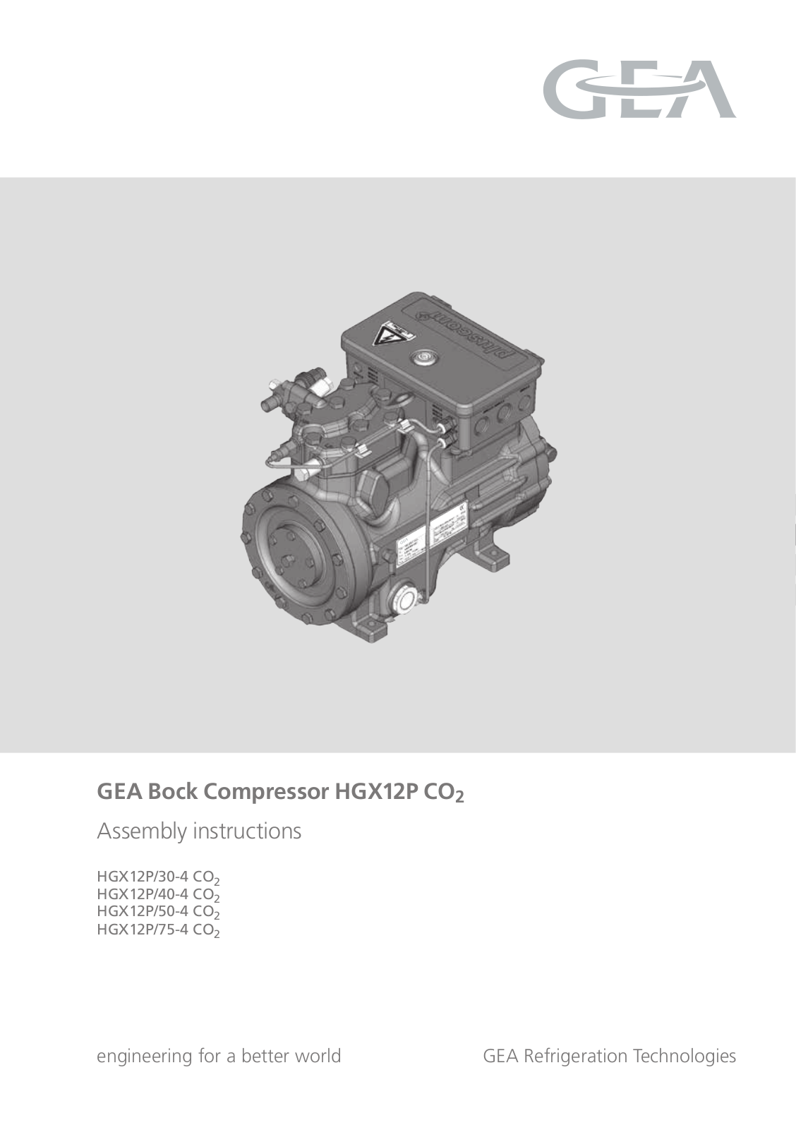 GEA Bock HG12РCO2 User Manual