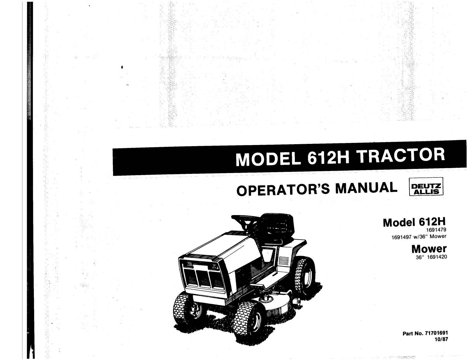 Snapper 612H User Manual