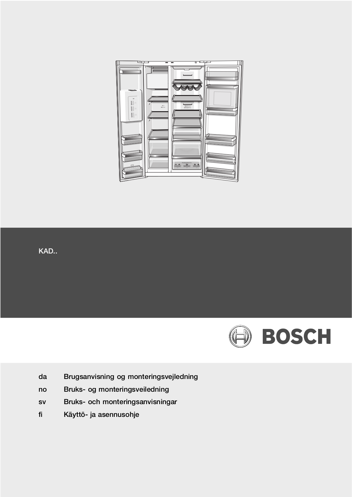 Bosch KAD63A71, KAD62S21, KAD 62S51 SHORT INSTRUCTIONS