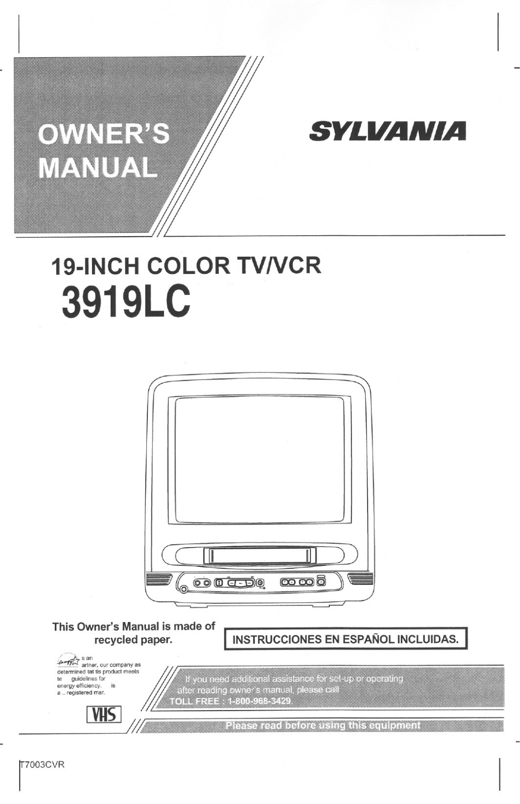 Funai 3919LC User Manual