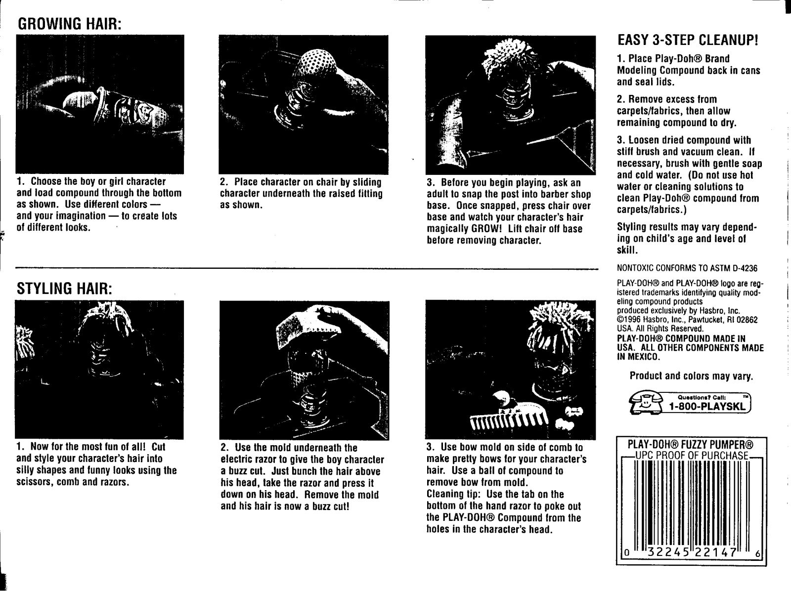 HASBRO Play-Doh Fuzzy Pumper User Manual