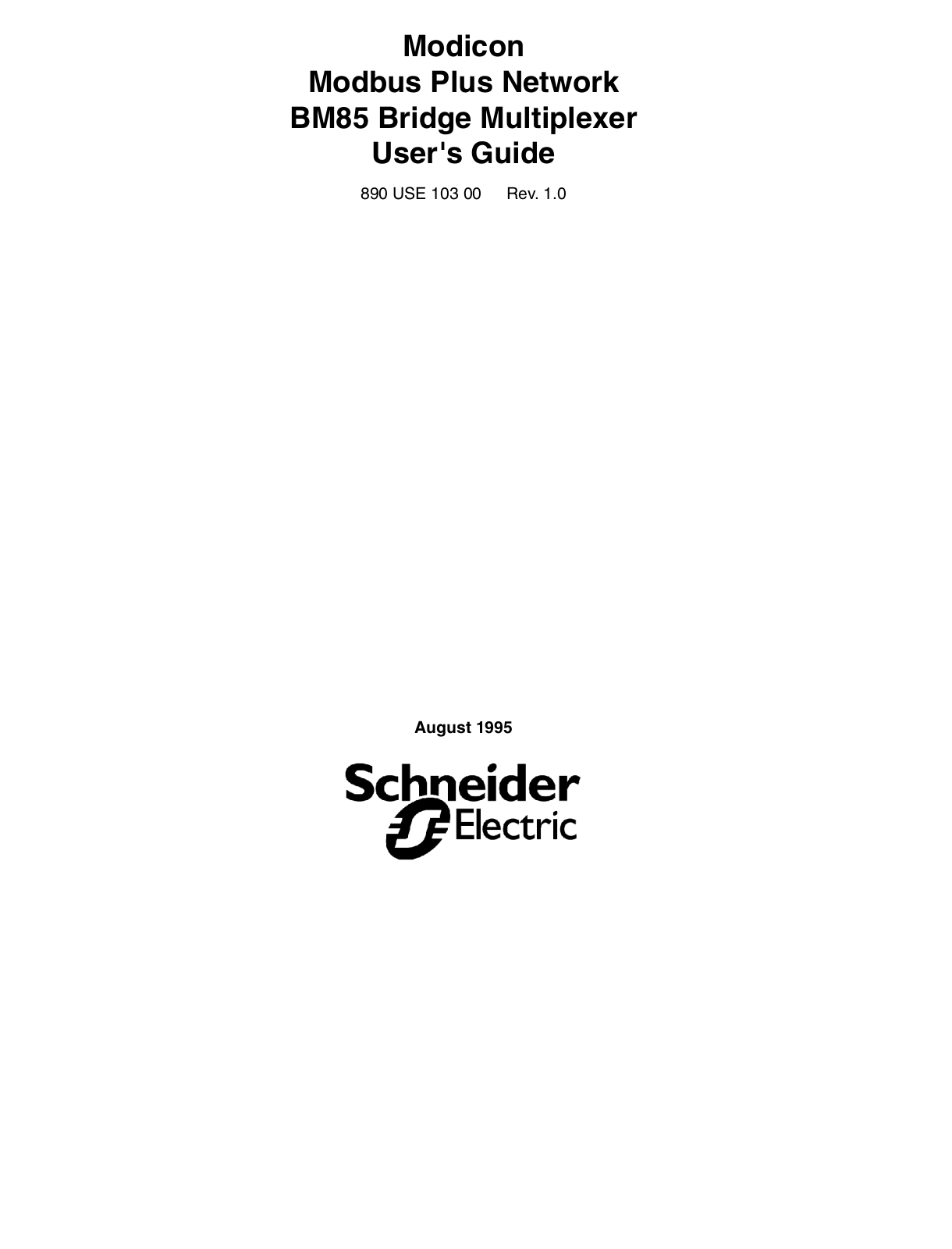 Schneider Electric BM85 User Manual
