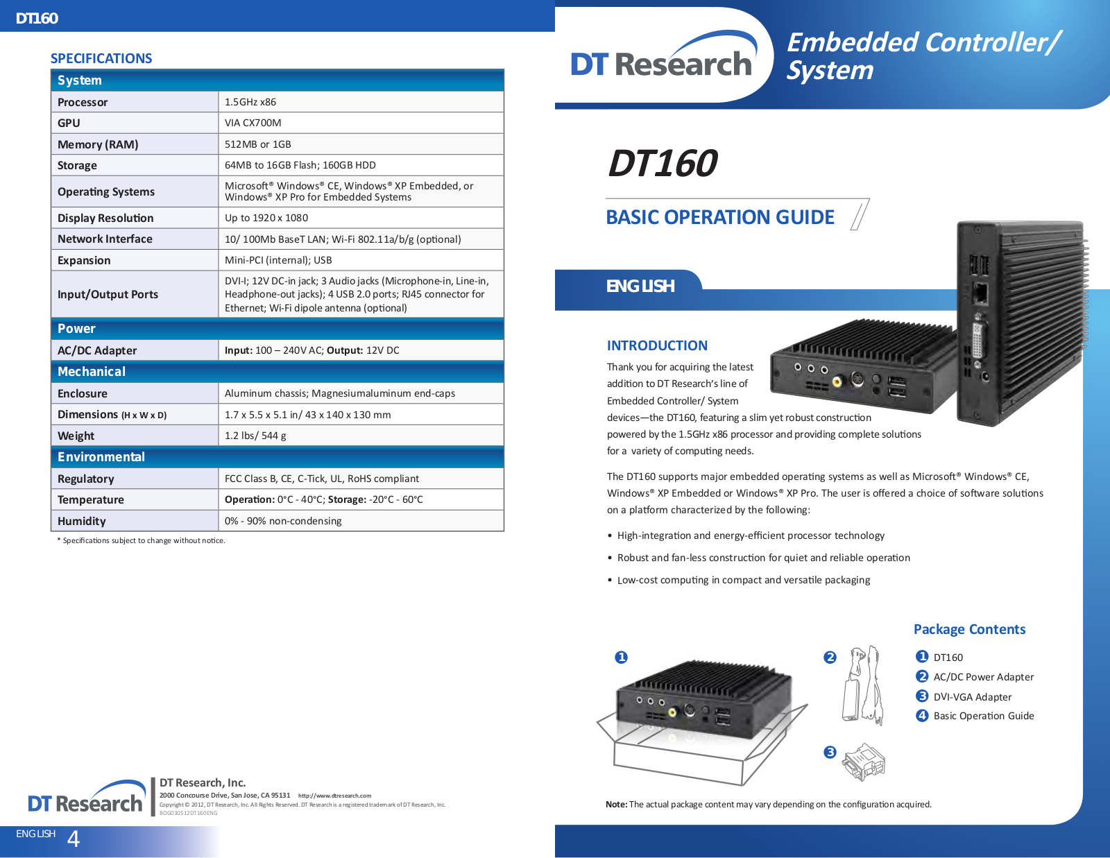 WebDT DT160 User Manual