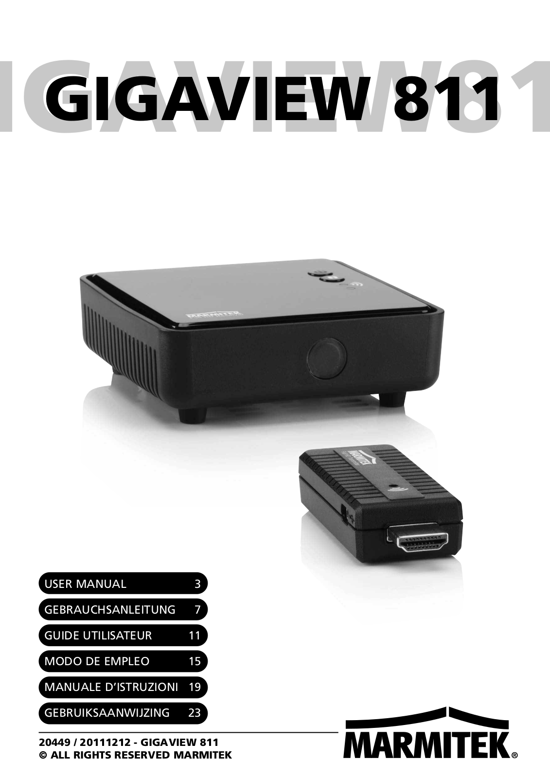 Marmitek GIGAVIEW 811 User guide