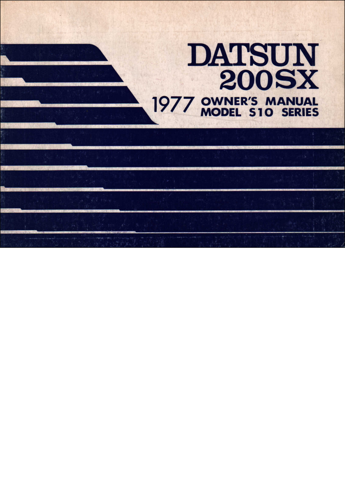 Nissan 200 SX 1977 User Manual