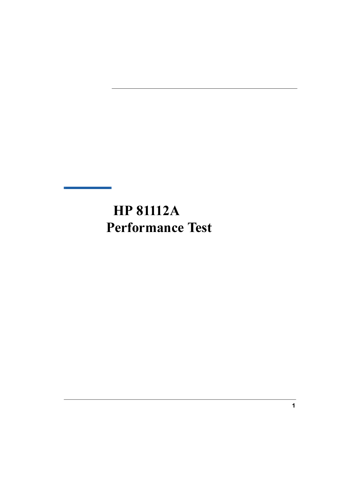 Agilent 81112A Specifications Sheet - ManualMachine.com