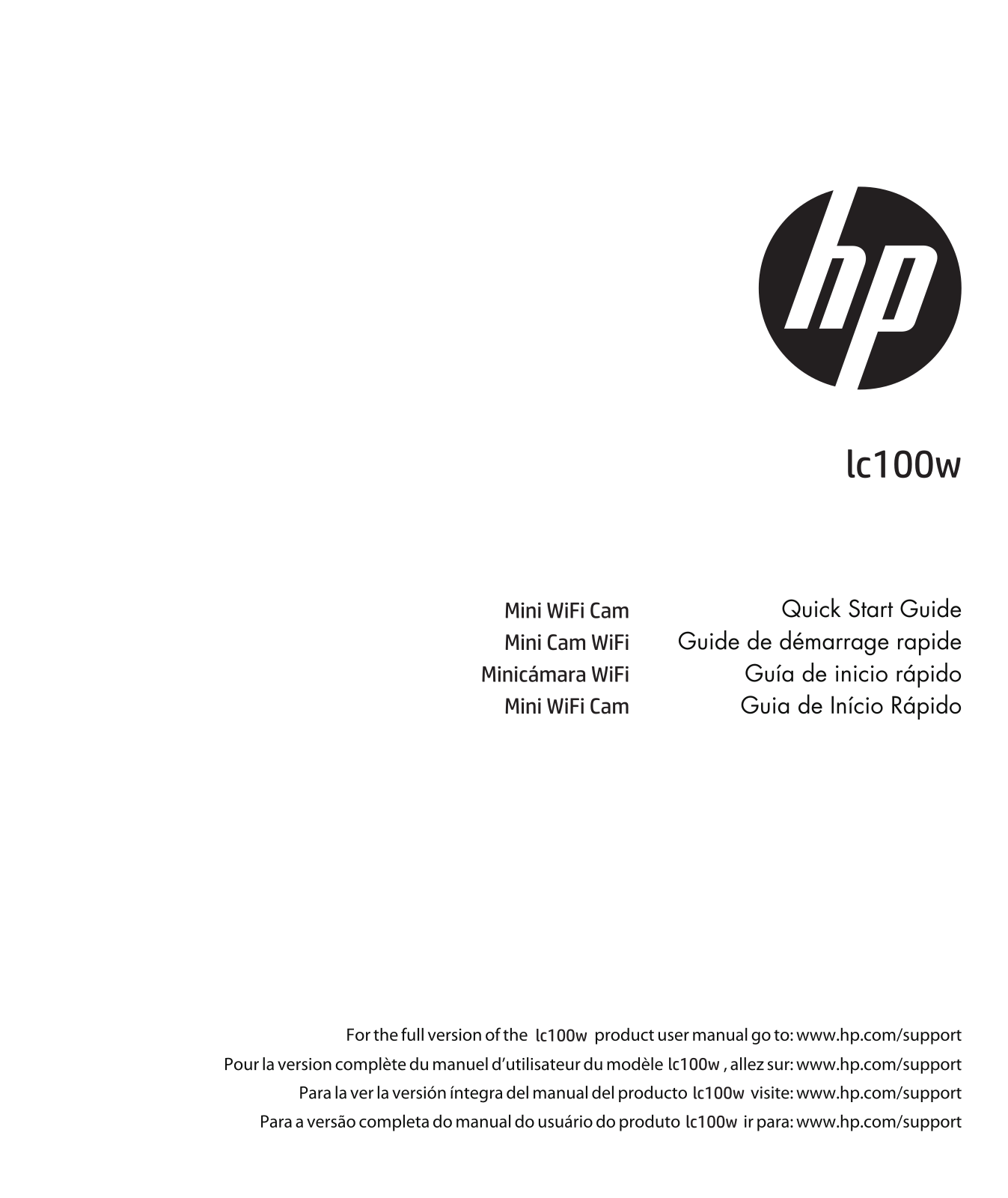 Hewlett-Packard LC100w Quick Start Guide