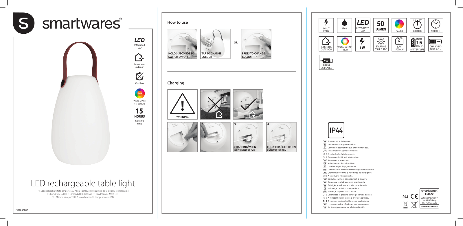 Smartwares OOO-50002 User guide