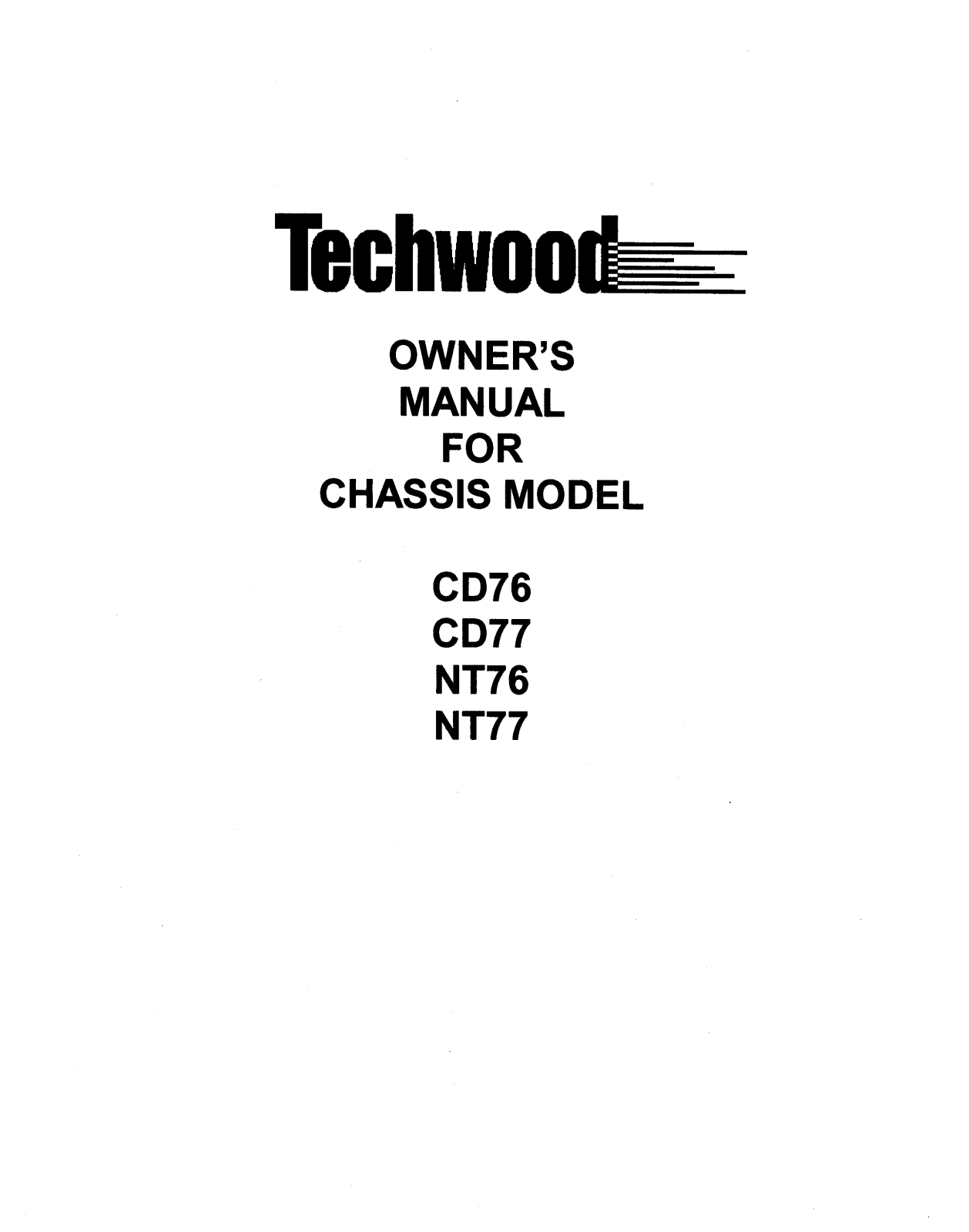 Techwood CDNT77 User Manual