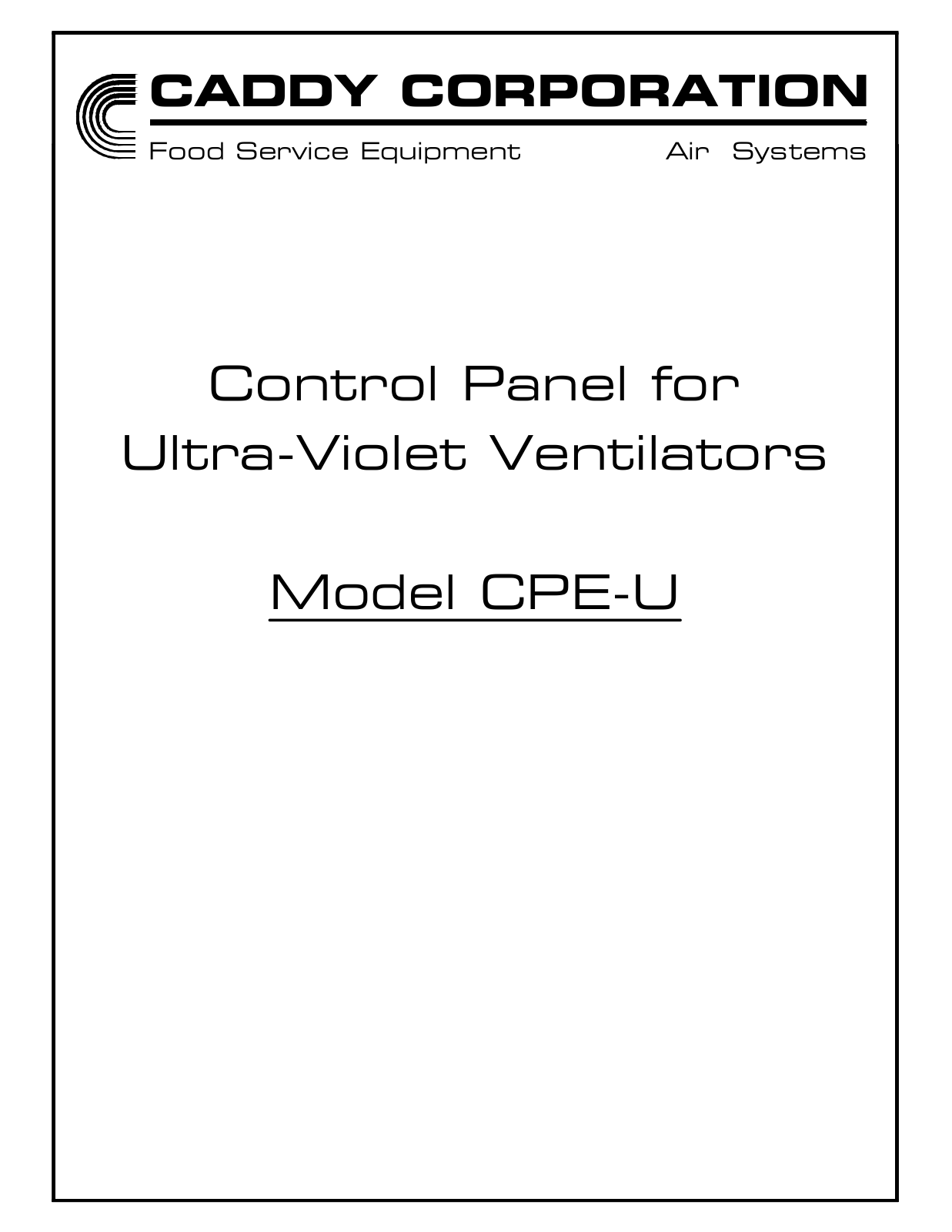 Caddy CPE-U User Manual