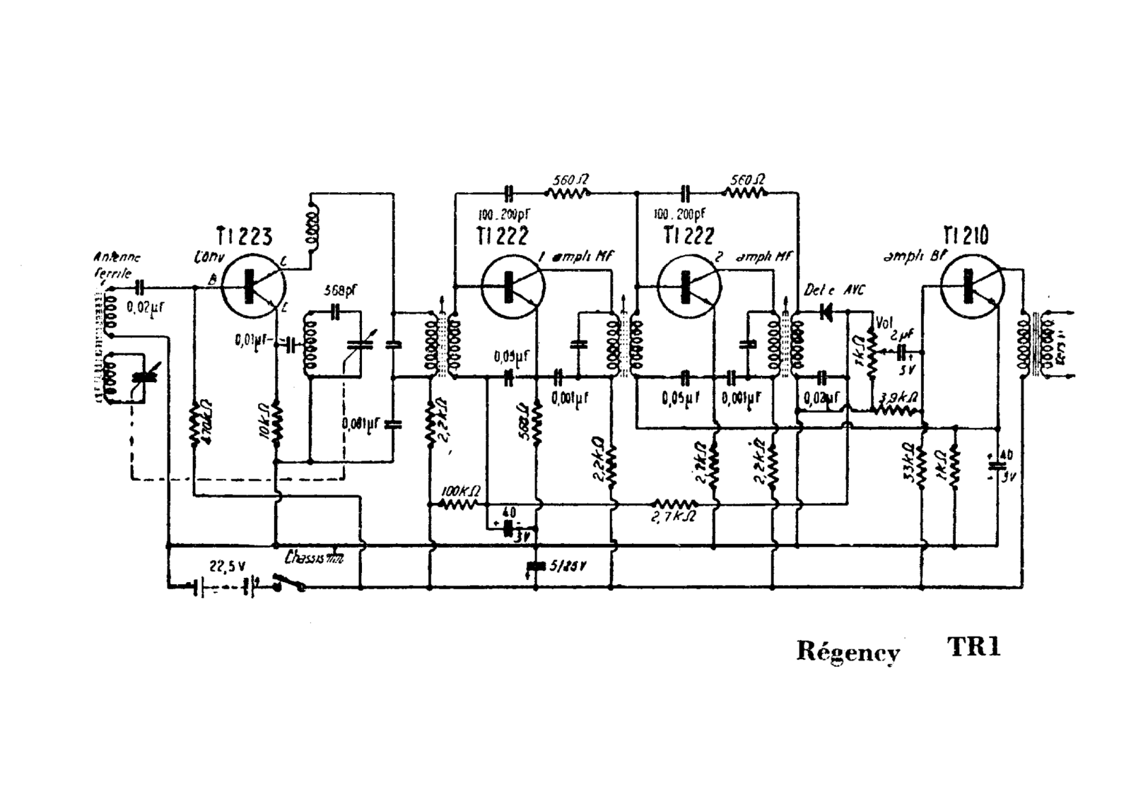 Regency tr1 schematic