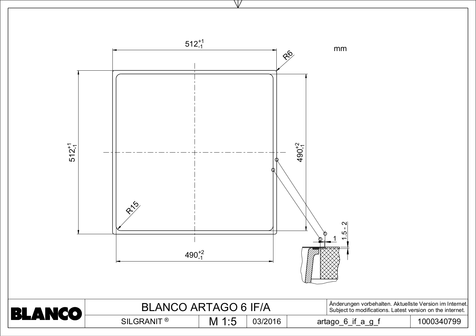 Blanco ARTAGO 6, ARTAGO 6-IF-A User Manual