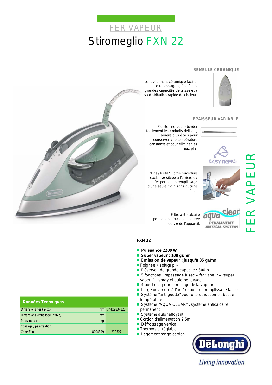 Delonghi FXN 22 BROCHURE