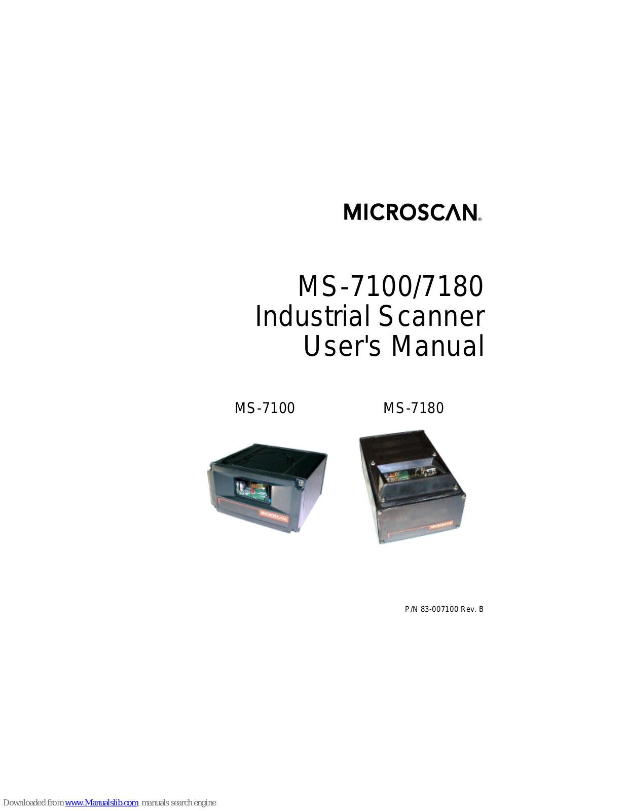 Microscan MS-7100, MS-7180 User Manual