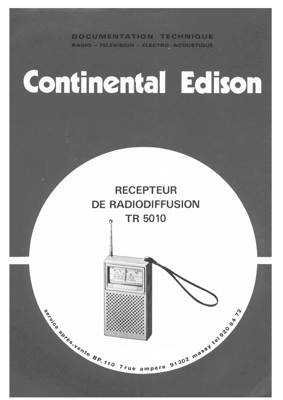 Continental Edison TR-5010 Service Manual