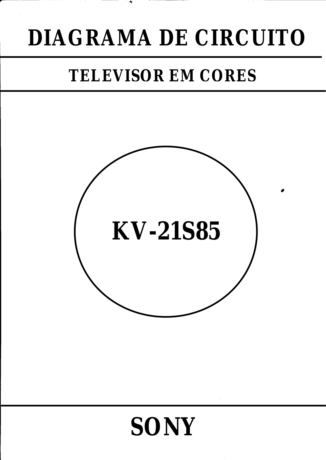 Sony TV KV-21S85 Schematic