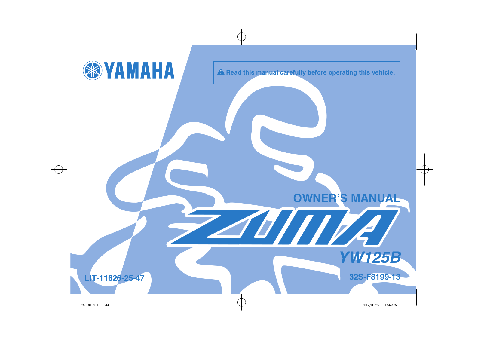 Yamaha YW125B user guide